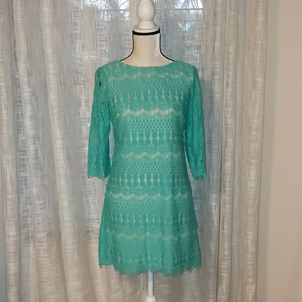 Aqua Lace Dress